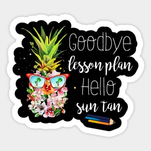 Goodbye Lesson Plan Hello Sun Tan Sticker